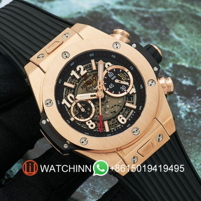 Replica Hublot HB Watch 5A Quality Swiss Clone 1242 Timing Movement 45mm HB Factory Big Bang Watch