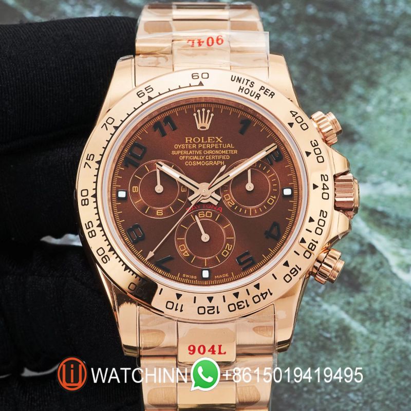 Replica Rolex Watch 5A Quality 7750 Timing Movement 904L Steel 1：1 40mm Noob Factory 116505 Daytona Watch