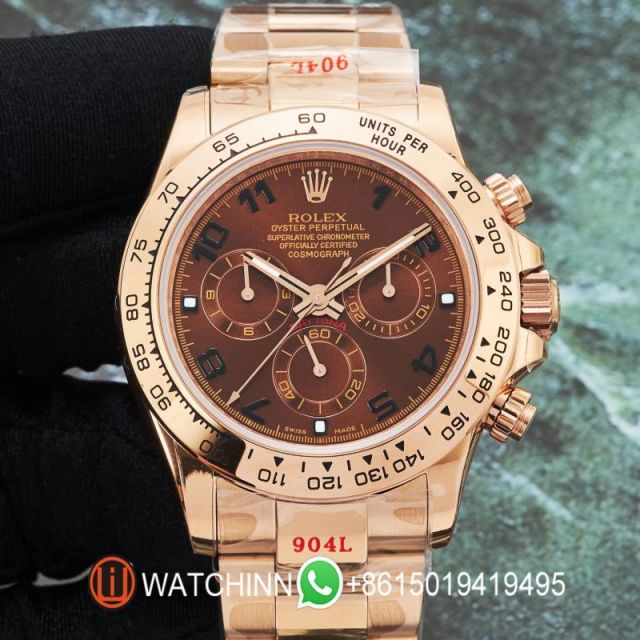 Replica Rolex Watch 5A Quality 7750 Timing Movement 904L Steel 1：1 40mm Noob Factory 116505 Daytona Watch
