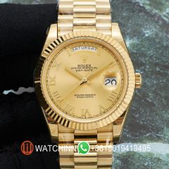 Replica Rolex 5A Quality ETA 2836 Movement 904L Steel 1：1 41mm Noob Factory Day Date Watch