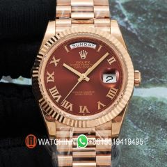 Replica Rolex 5A Quality ETA 2836 Movement 904L Steel 1：1 41mm Noob Factory Day Date Watch