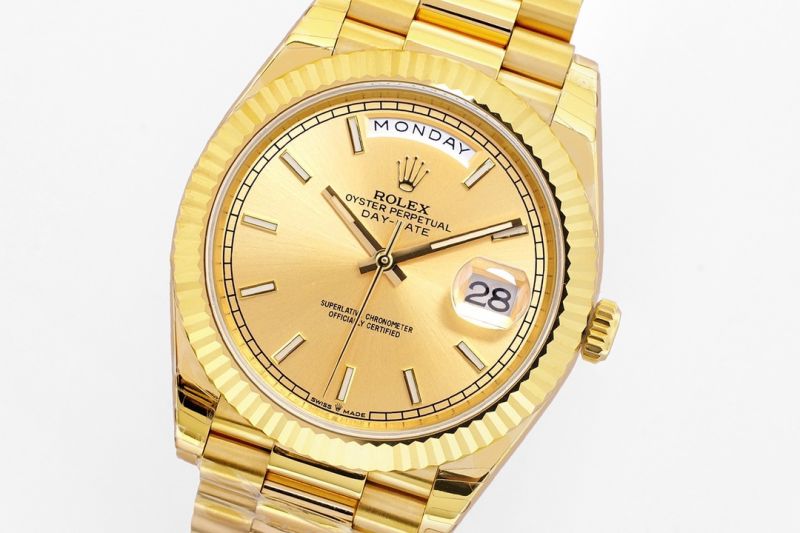 Replica Rolex 5A Quality ETA 2836 Movement 904L Steel 1：1 40mm Noob Factory Day Date Watch