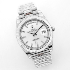 Replica Rolex 5A Quality ETA 2836 Movement 904L Steel 1：1 40mm Noob Factory Day Date Watch