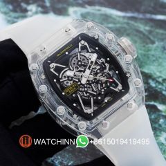 Replica Richard Miller 5A Quality Clone Movement Ceramic Case Skeleton 1：1 42*50mm Noob Factory RM035 Watch