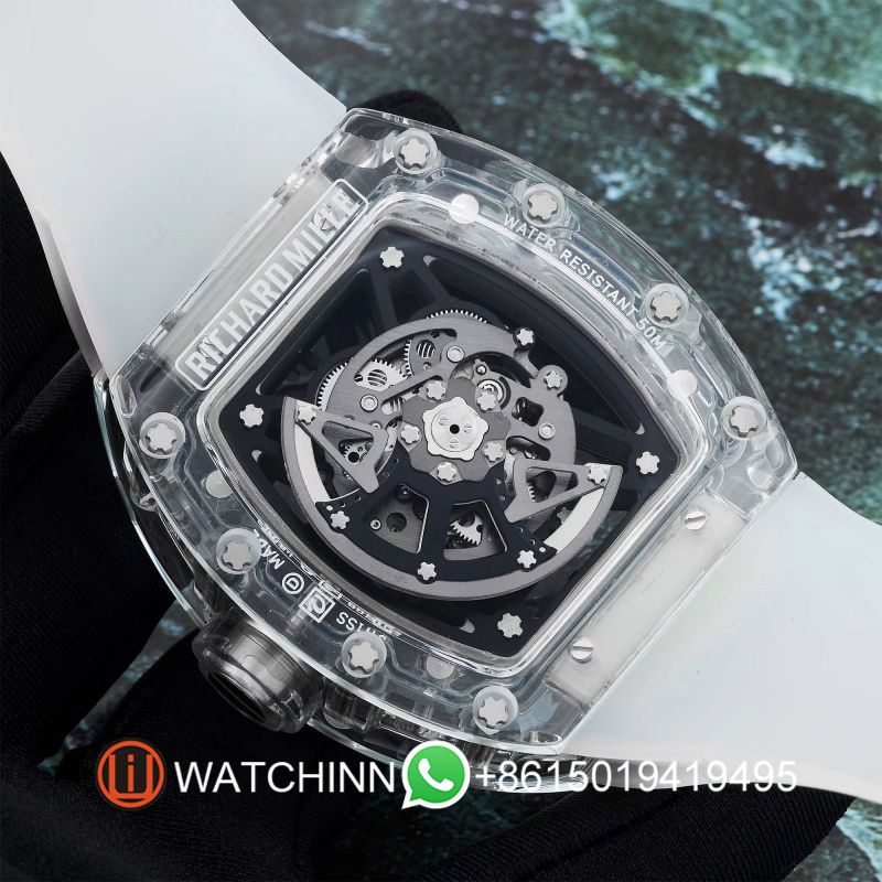 Replica Richard Miller 5A Quality Clone Movement Ceramic Case Skeleton 1：1 42*50mm Noob Factory RM035 Watch