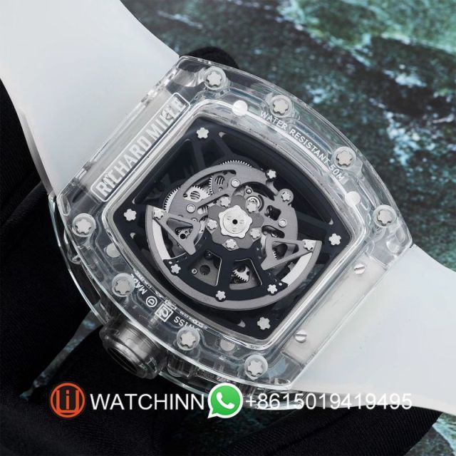 Replica Richard Miller 5A Quality Clone Movement Ceramic Case Skeleton 1：1 42*50mm Noob Factory RM035 Watch