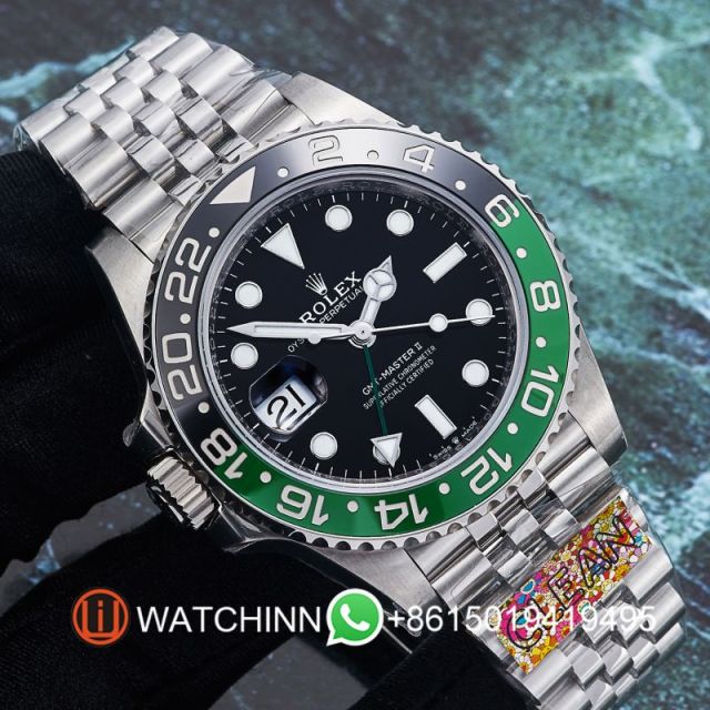 Replica Rolex Watch 5A Quality 3285 Movement Sprite 904L Steel 40mm Clean Factory 126720VTNR Gmt Master Watch