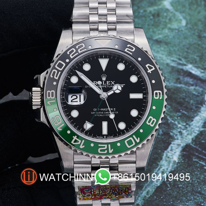 Replica Rolex Watch 5A Quality 3186 Movement Sprite 904L Steel 40mm Clean Factory 126720VTNR Gmt Master Watch