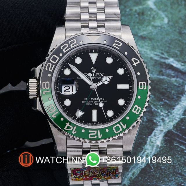 Replica Rolex Watch 5A Quality 3285 Movement Sprite 904L Steel 40mm Clean Factory 126720VTNR Gmt Master Watch