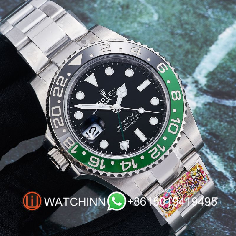 Replica Rolex Watch 5A Quality 3186 Movement Sprite 904L Steel 40mm Clean Factory 126720VTNR Gmt Master Watch