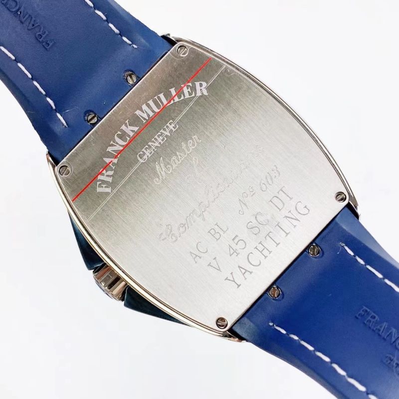 Replica Franck Muller 5A Qualit ETA 2824 Movement Stainless Steel 1：1 44*54mm Yachting V45 Watch