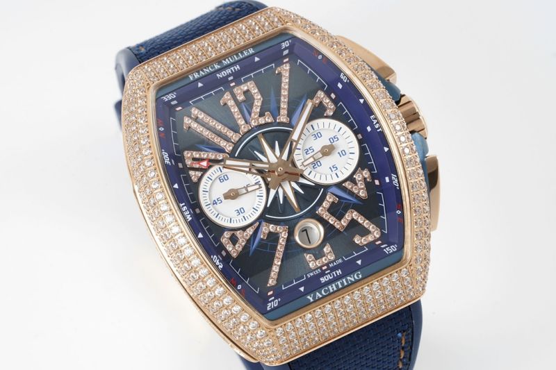Replica Franck Muller 5A Quality 7750 Timing Movement Stainless Steel 1：1 44*54mm Yachting Watch