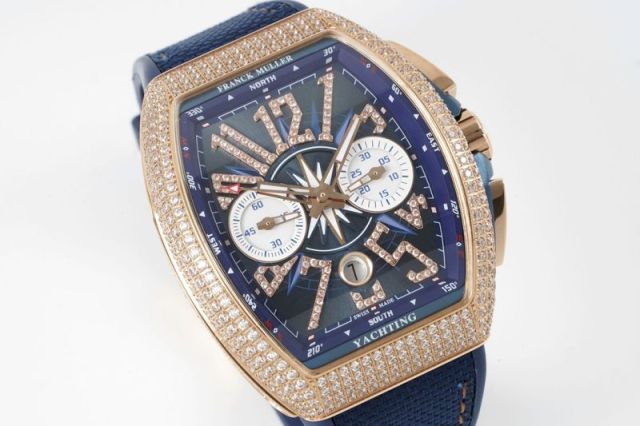 Replica Franck Muller 5A Quality 7750 Timing Movement Stainless Steel 1：1 44*54mm Yachting Watch