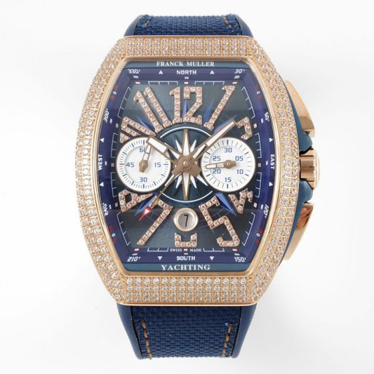 Replica Franck Muller 5A Quality 7750 Timing Movement Stainless Steel 1：1 44*54mm Yachting Watch