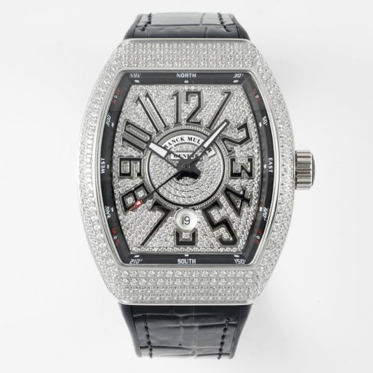 Replica Franck Muller 5A Qualit ETA 2824 Movement Stainless Steel 1：1 44*54mm Yachting V45 Watch