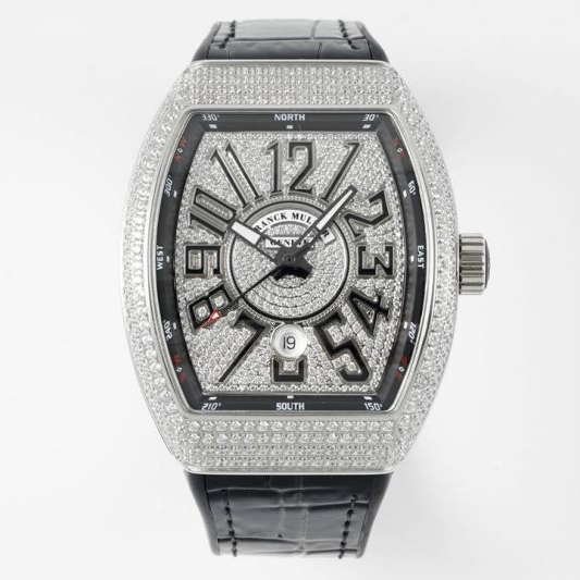 Replica Franck Muller 5A Qualit ETA 2824 Movement Stainless Steel 1：1 44*54mm Yachting V45 Watch