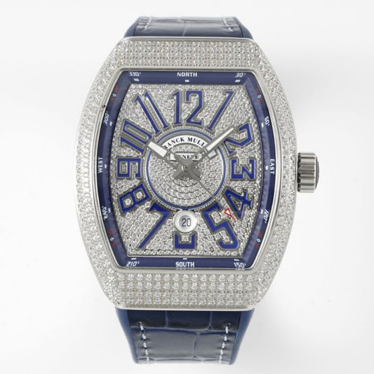 Replica Franck Muller 5A Qualit ETA 2824 Movement Stainless Steel 1：1 44*54mm Yachting V45 Watch