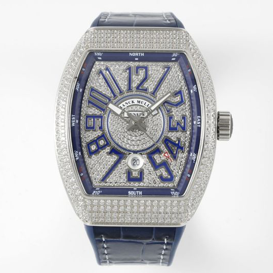 Replica Franck Muller 5A Qualit ETA 2824 Movement Stainless Steel 1：1 44*54mm Yachting V45 Watch