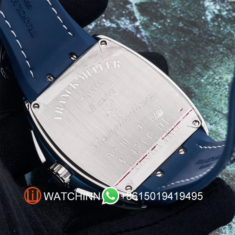 Replica Franck Muller 5A Quality 7750 Timing Movement Stainless Steel 1：1 44*54mm Yachting Watch