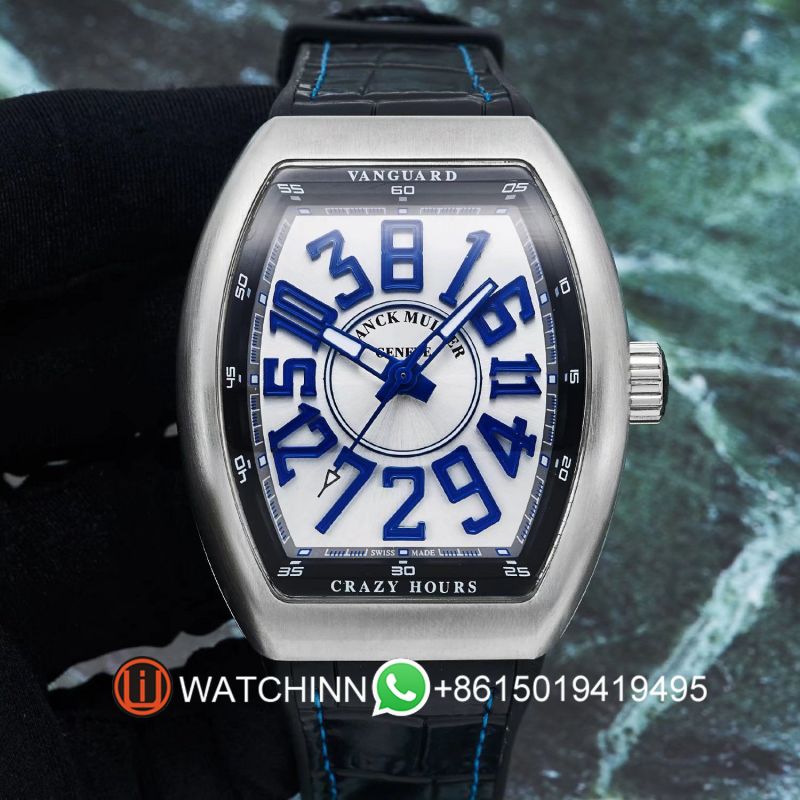 Replica Franck Muller 5A Quality ETA 2824 Movement Stainless Steel 1：1 44*54mm Vanguard Watch