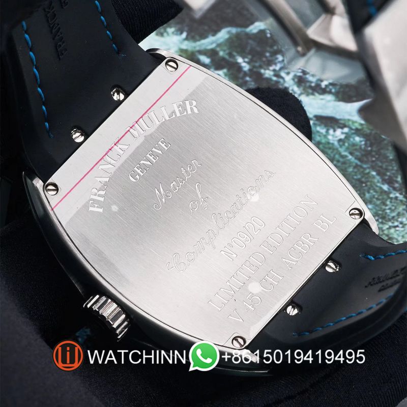 Replica Franck Muller 5A Quality ETA 2824 Movement Stainless Steel 1：1 44*54mm Vanguard Watch