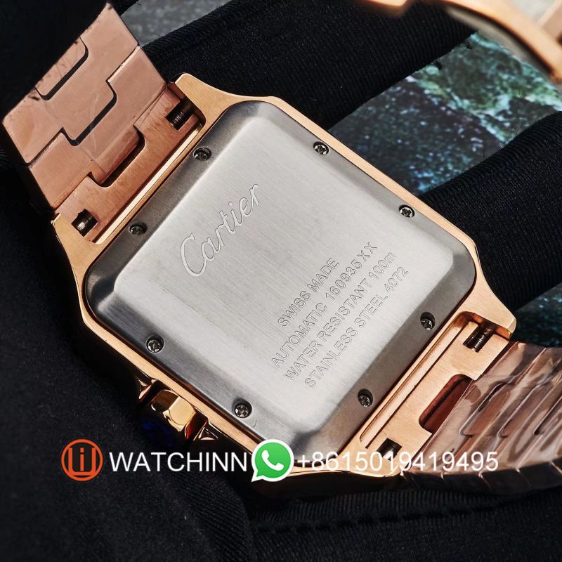 Replica Cartier Watch 3A Quality 2813 Movement 316L Steel Full Gold 40mm AAA Santos Watch