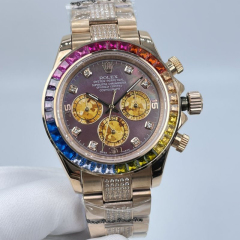 Replica Rolex Watch 3A Quality 2813 Full Function Movement 316L Steel 40mm Rainbow Daytona Watch