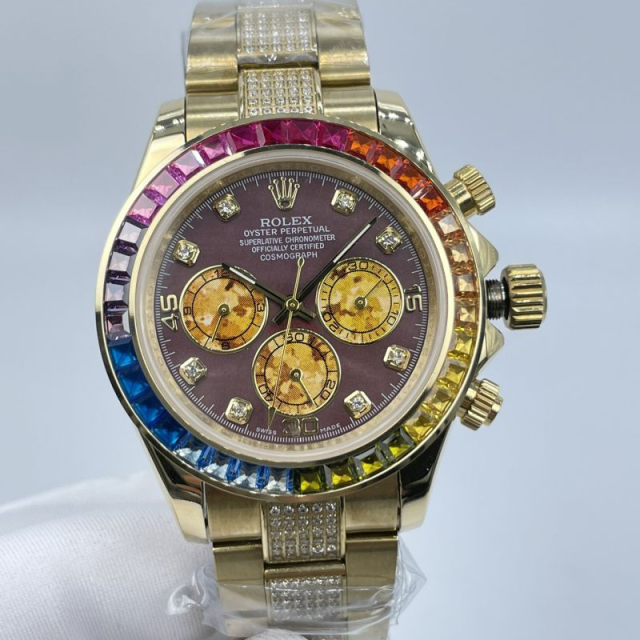 Replica Rolex Watch 3A Quality 2813 Full Function Movement 316L Steel 40mm Rainbow Daytona Watch