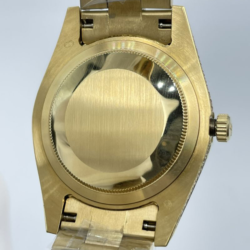 Replica Rolex Watch 3A Quality 2813 Movement 316L Steel Full Diamond 40mm Day Date Watch