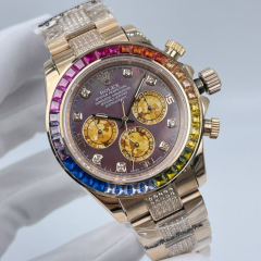 Replica Rolex Watch 3A Quality 2813 Full Function Movement 316L Steel 40mm Rainbow Daytona Watch