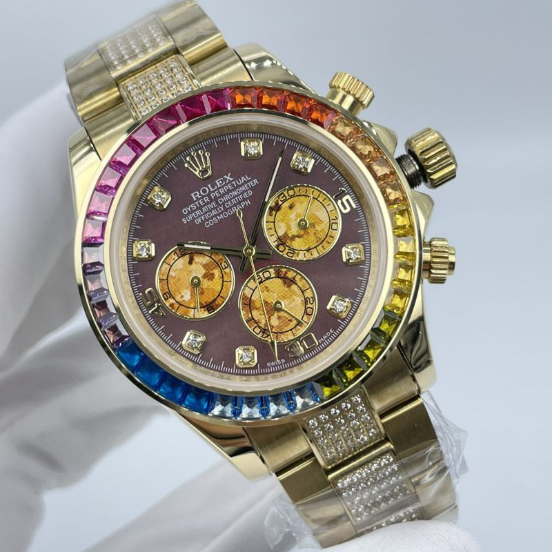 Replica Rolex Watch 3A Quality 2813 Full Function Movement 316L Steel 40mm Rainbow Daytona Watch