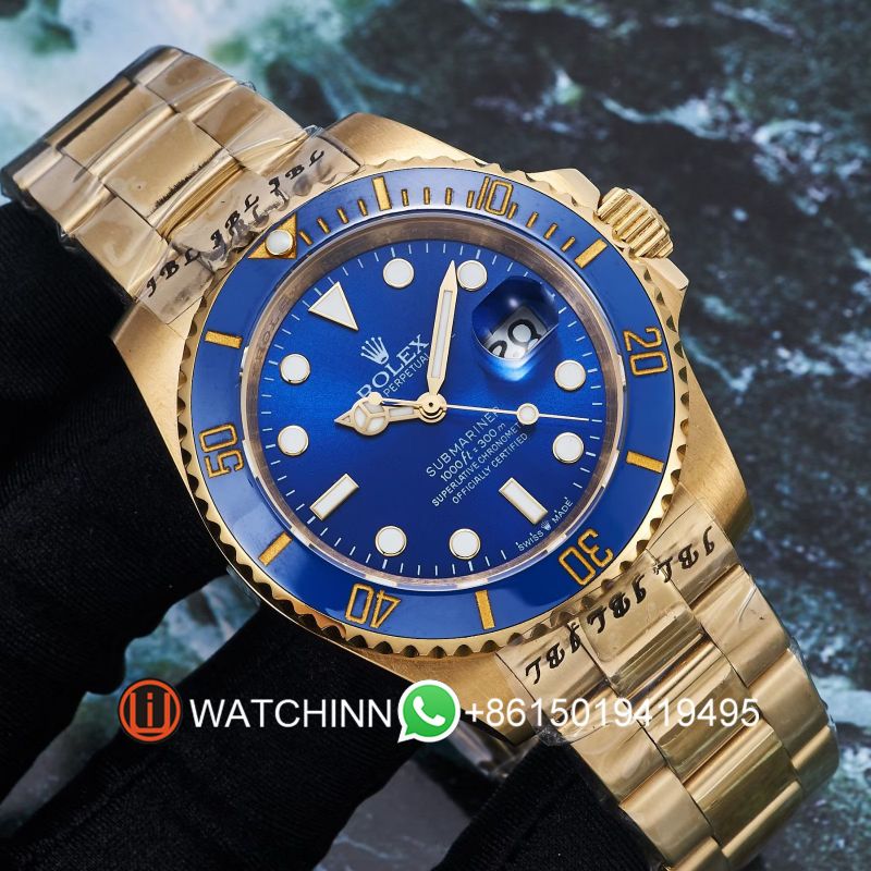 Replica Rolex Watch 3A Quality 2813 Movement 316L Steel Full Gold 40mm AAA Submariner Watch