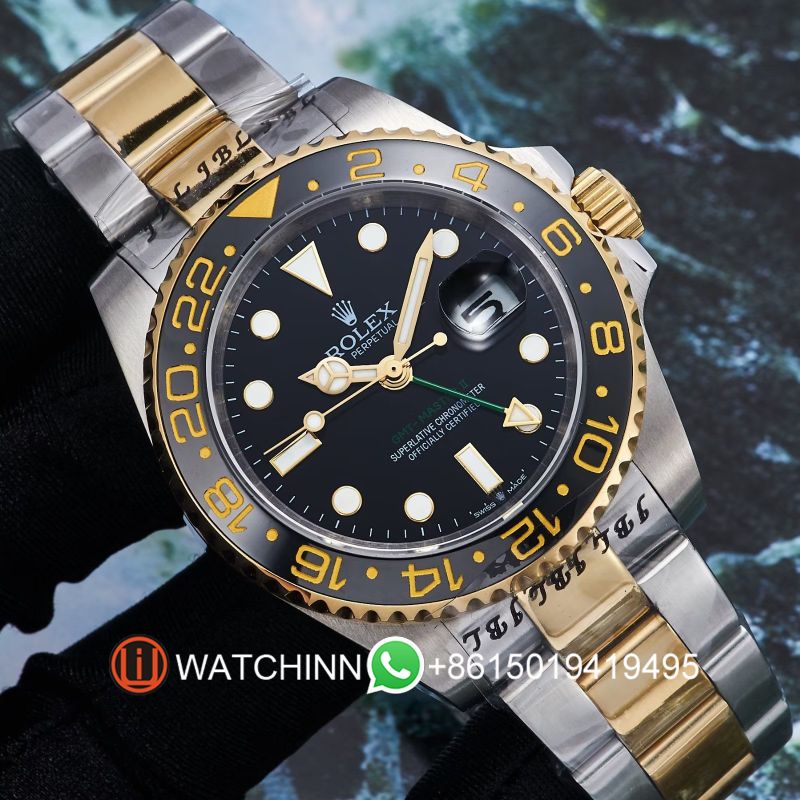 Replica Rolex Watch 3A Quality 2813 Movement 316L Steel Full Gold 40mm Gmt Master Watch