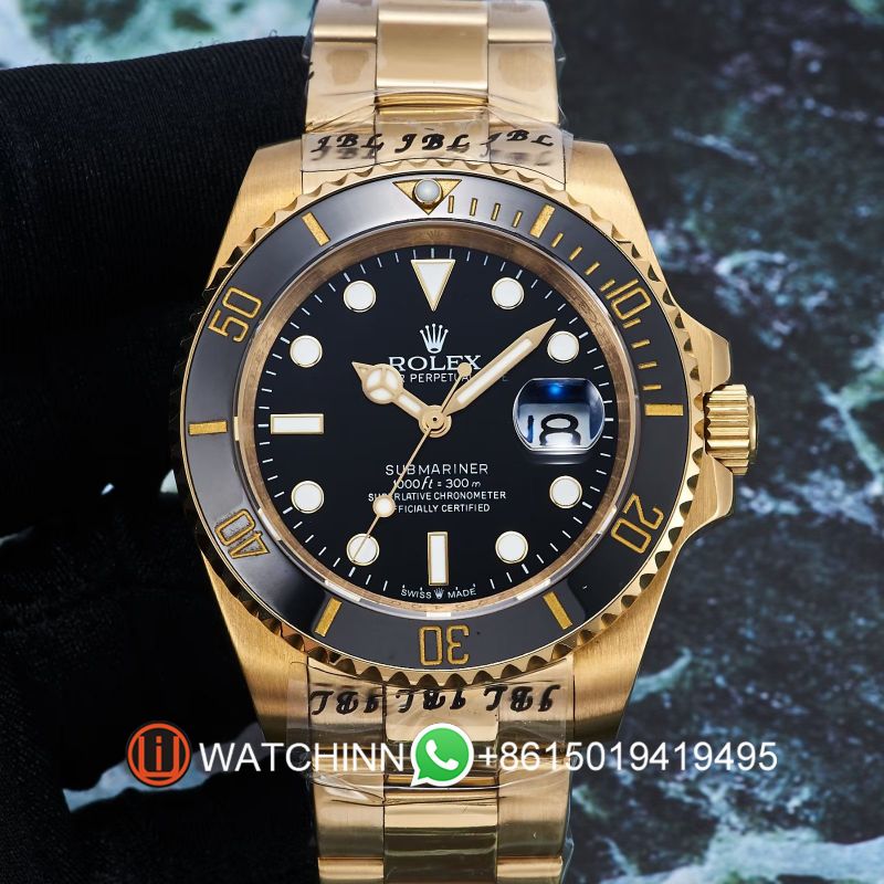 Replica Rolex Watch 3A Quality 2813 Movement 316L Steel Full Gold 40mm AAA Submariner Watch