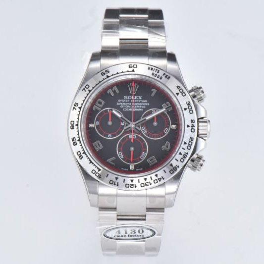 Replica Rolex Watch 5A Quality 4130 Timing Movement 904L Steel 1：1 40mm Clean Factory 12.4mm Thickness Daytona Watch