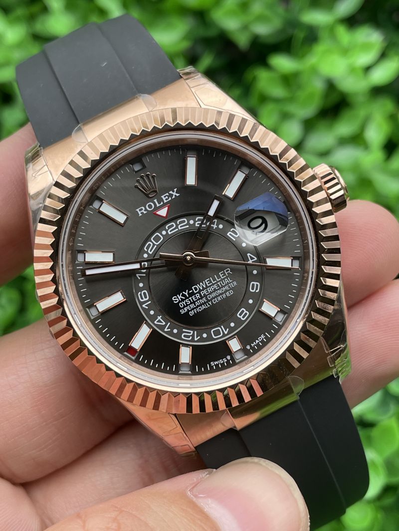 Replica Rolex Watch 5A Quality 9001 Clone Movement 904L Steel 1：1 42mm Noob Factory 336235 Sky Dweller Watch