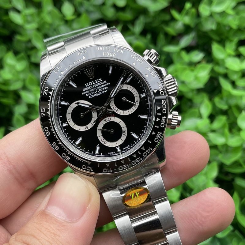 2023 Replica Rolex Watch 5A Quality 4130 Timing Movement 904L Steel 1：1 40mm ZF Factory 12.3mm Thickness 116500LN Daytona Watch