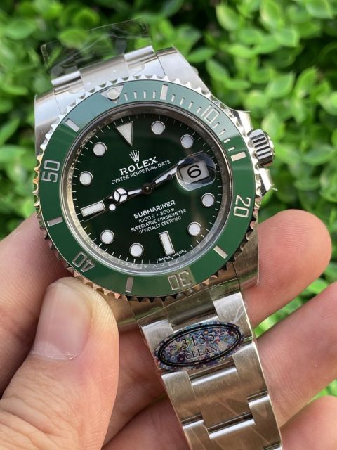 Replica Rolex Watch 5A Quality 3135 Movement 904L Steel 1：1 40mm Clean Factory 116610LV Hulk Submariner Watch
