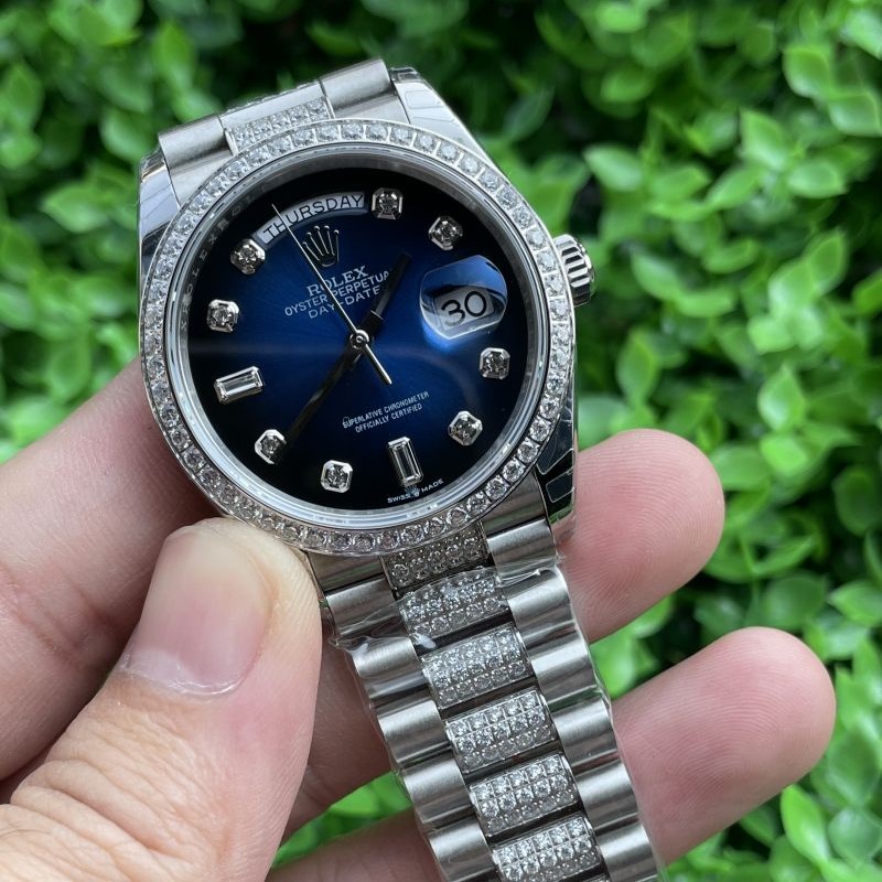 Replica Rolex Watch 5A Quality 2836 Movement 904L Steel 1：1 36mm Diamond Day Date Watch