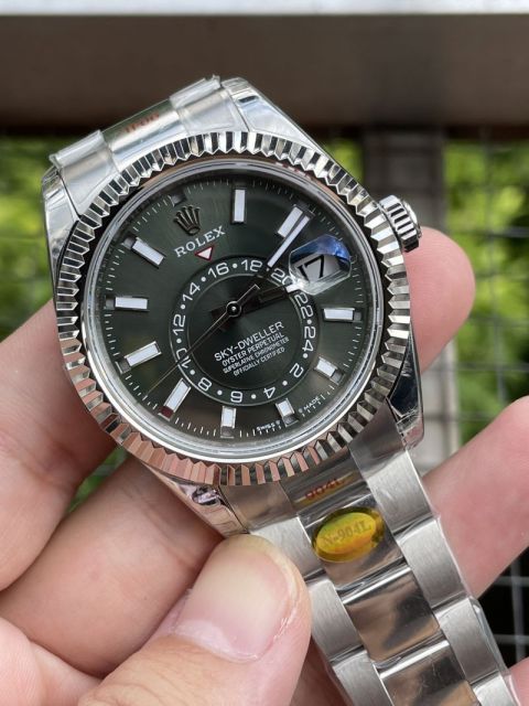 Replica Rolex Watch 5A Quality 9002 Clone Movement 904L Steel 1：1 42mm Noob Factory 336934 Sky Dweller Watch