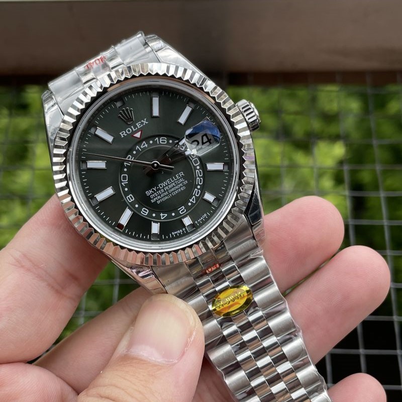 Replica Rolex Watch 5A Quality 9002 Clone Movement 904L Steel 1：1 42mm Noob Factory 336934 Sky Dweller Watch