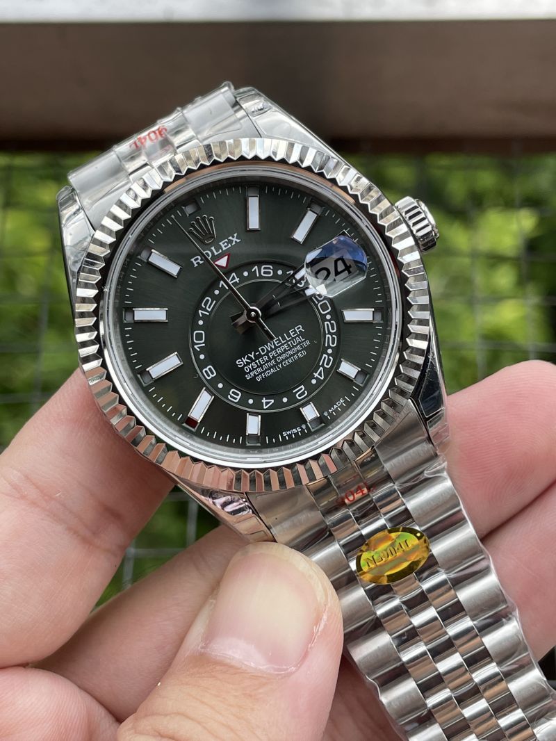 Replica Rolex Watch 5A Quality 9002 Clone Movement 904L Steel 1：1 42mm Noob Factory 336934 Sky Dweller Watch