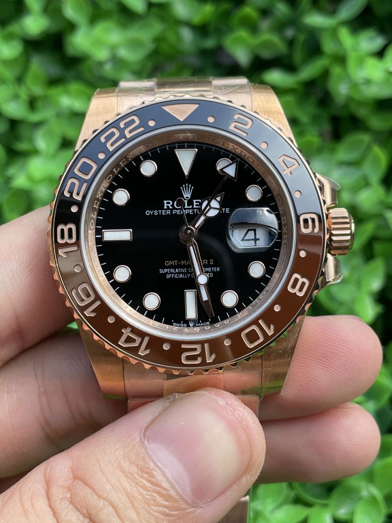 Replica Rolex Watch 3186 Movement 904L Steel 40mm 1:1 Noob Factory 126711CHNR GMT Master Rootbeer Watch