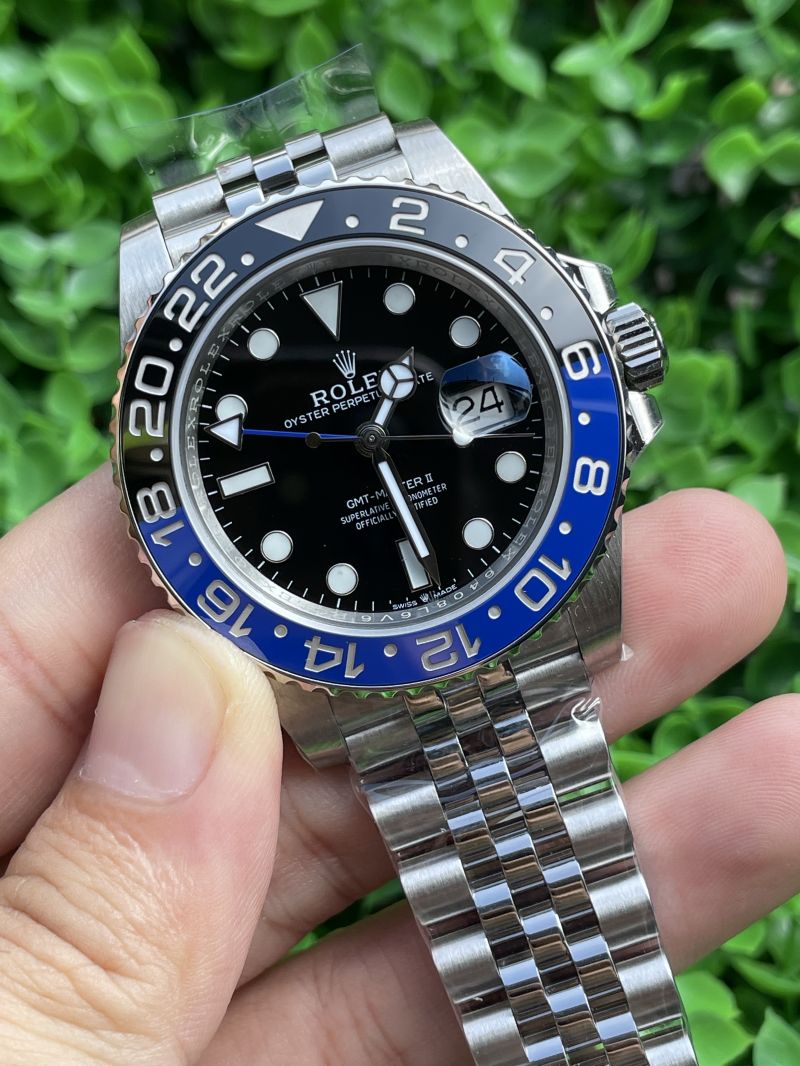 Replica Rolex Watch 3186 Movement 904L Steel 40mm 1:1 Noob Factory 126711BLNR GMT Master Batman Watch