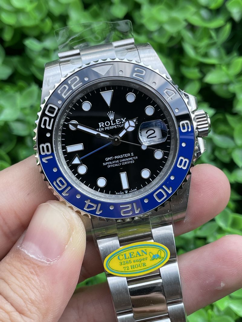 Replica Rolex Watch 3285 Movement 904L Steel 40mm 1:1 Clean Factory 126710BLNR GMT Master Batman Watch