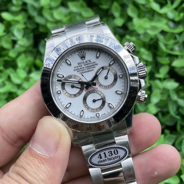 Replica Rolex Watch 5A Quality 4130 Timing Movement 904L Steel 1：1 40mm Clean Factory 12.3mm Thickness 116500LN Daytona Watch