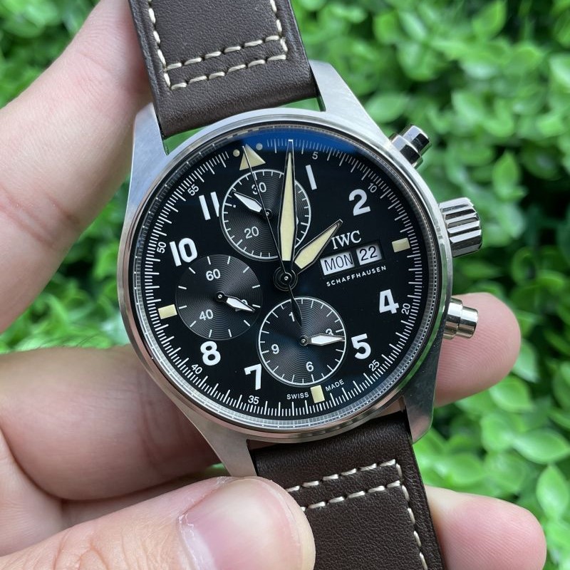 Replica IWC Watch 5A Quality 7750 Timing Function Movement 41mm Steel Case ZF Factory IW387903 PILOT'S Wacth