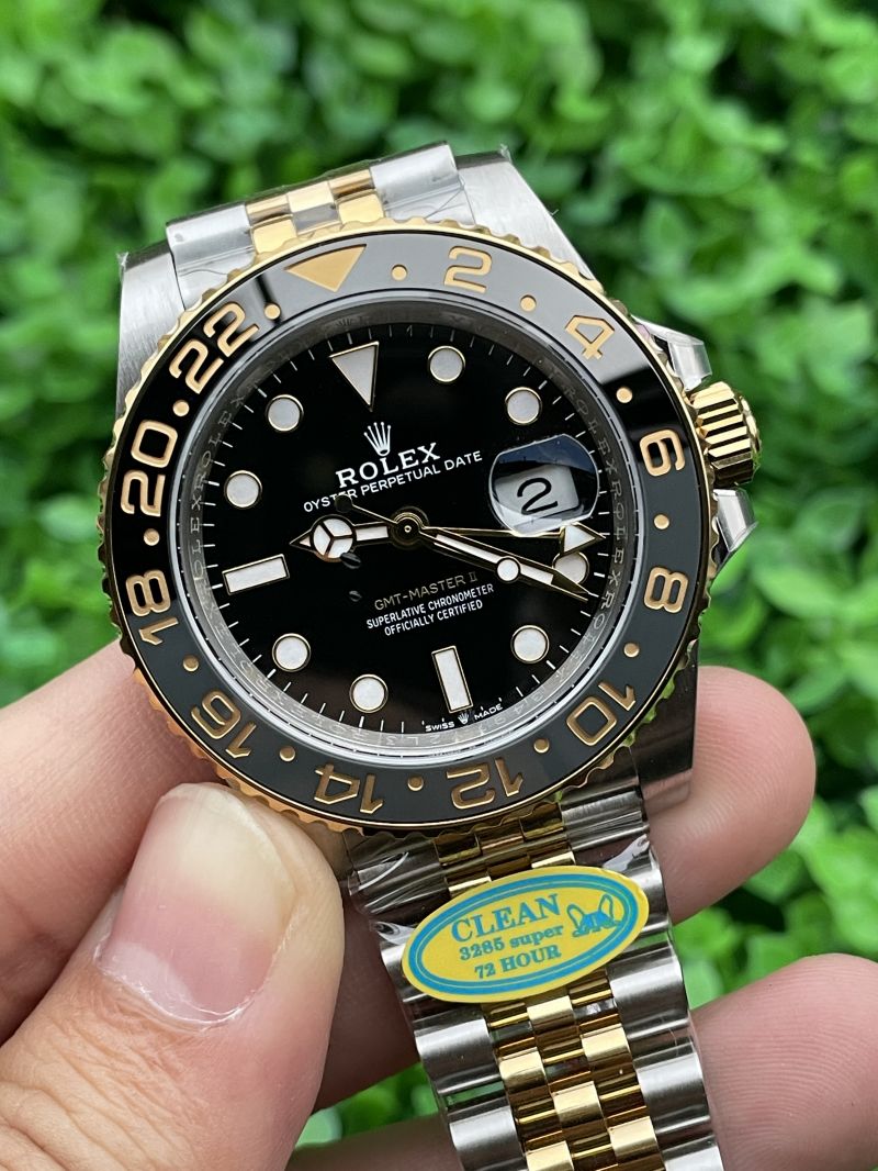 Replica Rolex Watch 3285 Movement 904L Steel 40mm 1:1 Clean Factory 126713GRNR GMT Master Watch