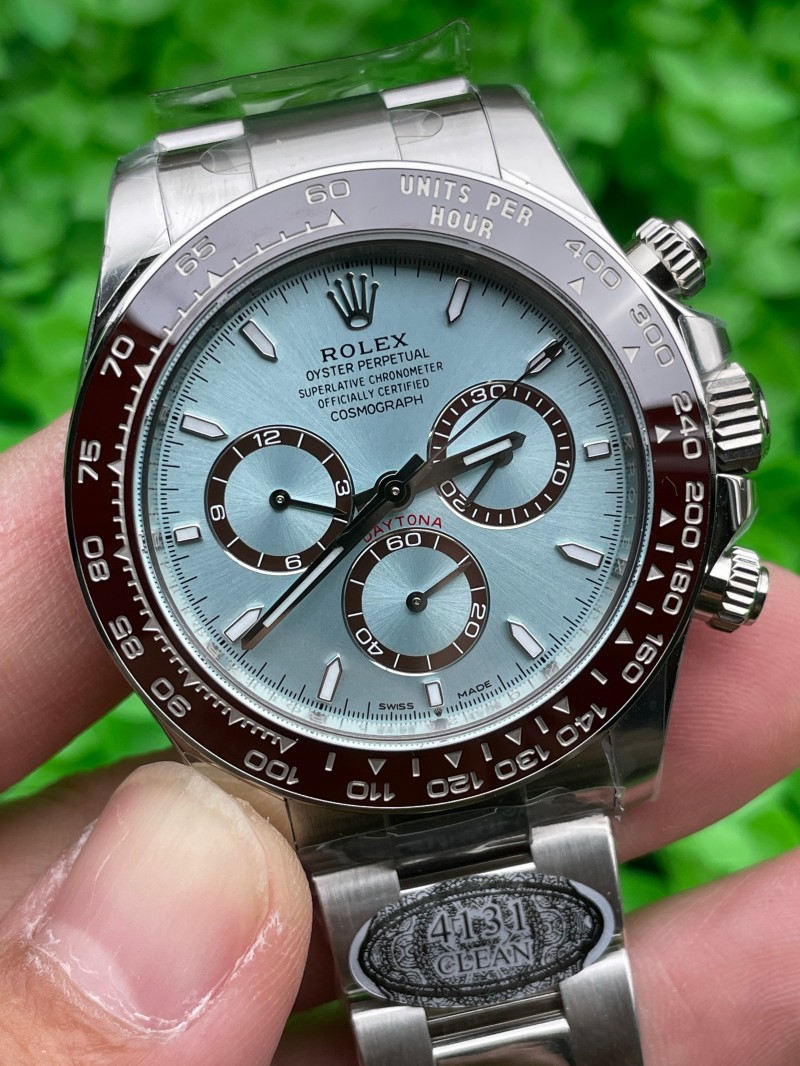 Replica Rolex Watch 5A Quality 4131 Timing Movement 904L Steel 1：1 40mm Clean Factory 12.3mm Thickness Daytona Watch