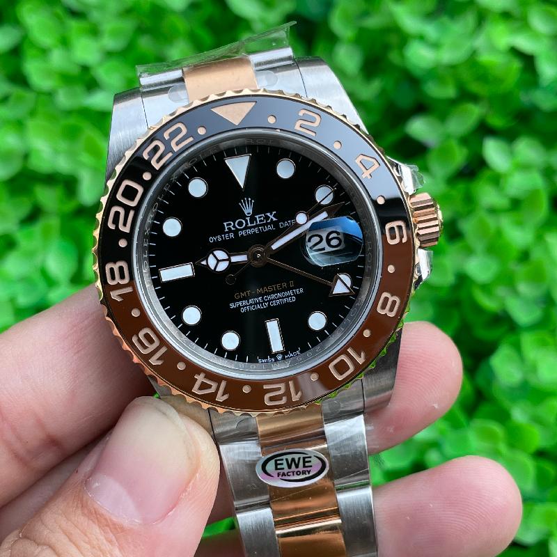 Replica Rolex Gmt Master Ewe Factory 3285 Movement Two-Tone Rootbeer Oyster Watches